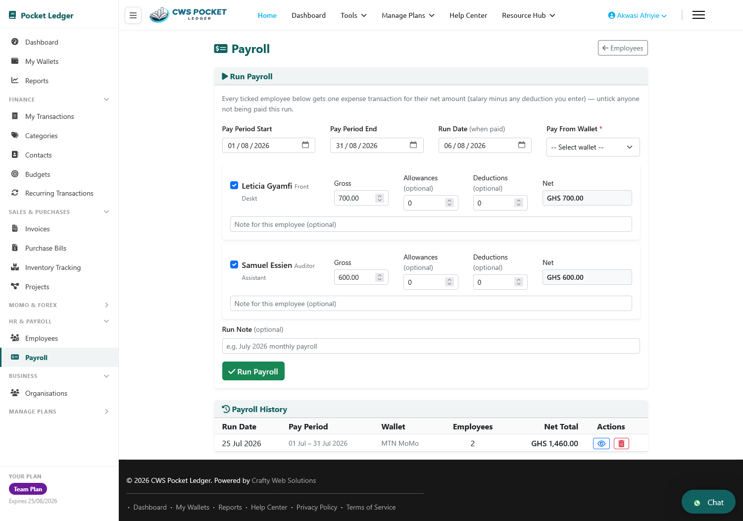 Screenshot 2026 08 06 at 10 07 16 Payroll CWS Pocket Ledger